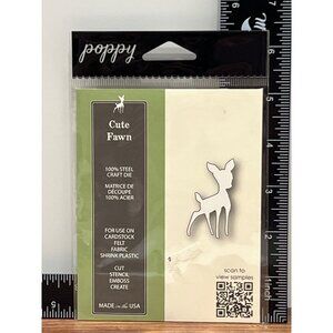Poppystamps Cute Fawn Steel Craft Die NO 1882